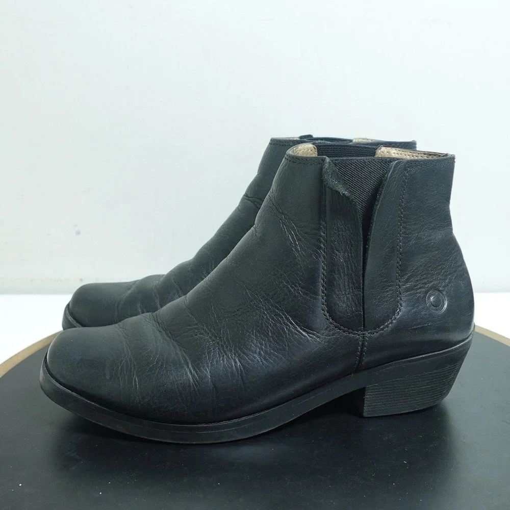 Bogs Gretchen Chelsea Boots Women US 7 Waterproof Black Leather Ankle‎